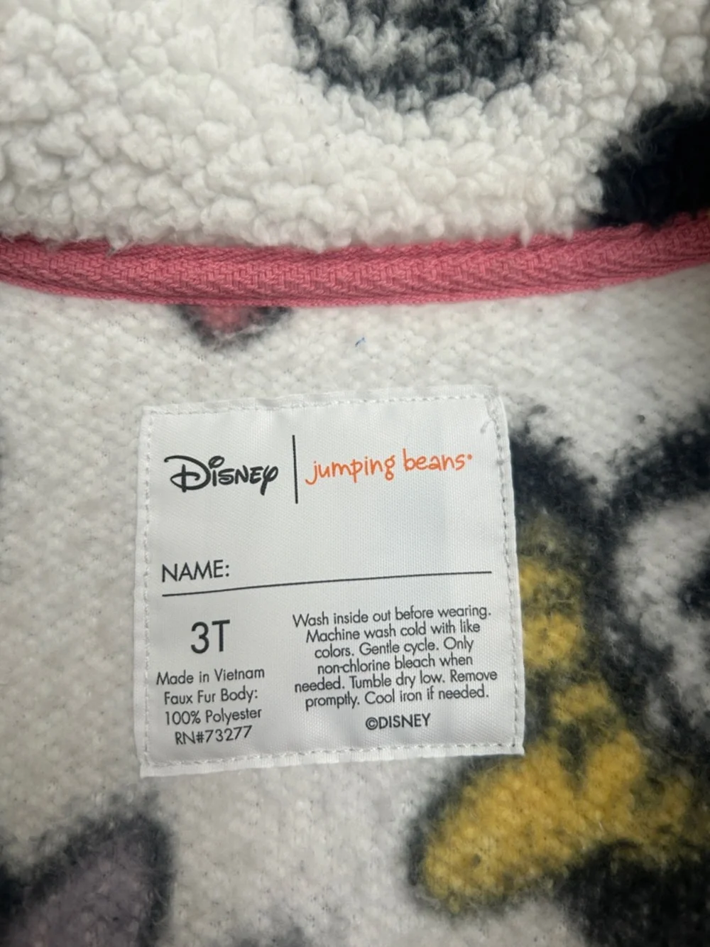 Jumping Beans Minnie Mouse Fleece Jacket, Size 3T